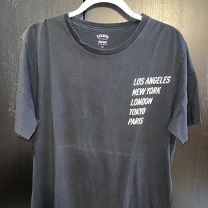 Mens STAMPD Los Angeles Black T Shirt size Large